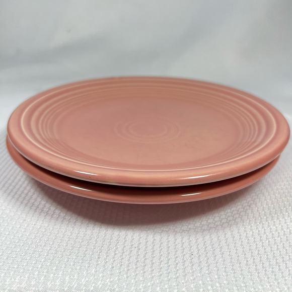 2 Rose Pink Fiesta Ware Salad Plates 7.25” - Picture 1 of 11